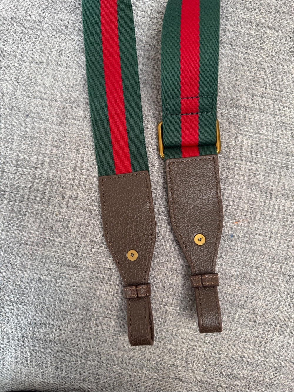 🤎Adjustable Red & Green Woven Replacement Bag Strap | Brown Trim✨ - Picture 7 of 16